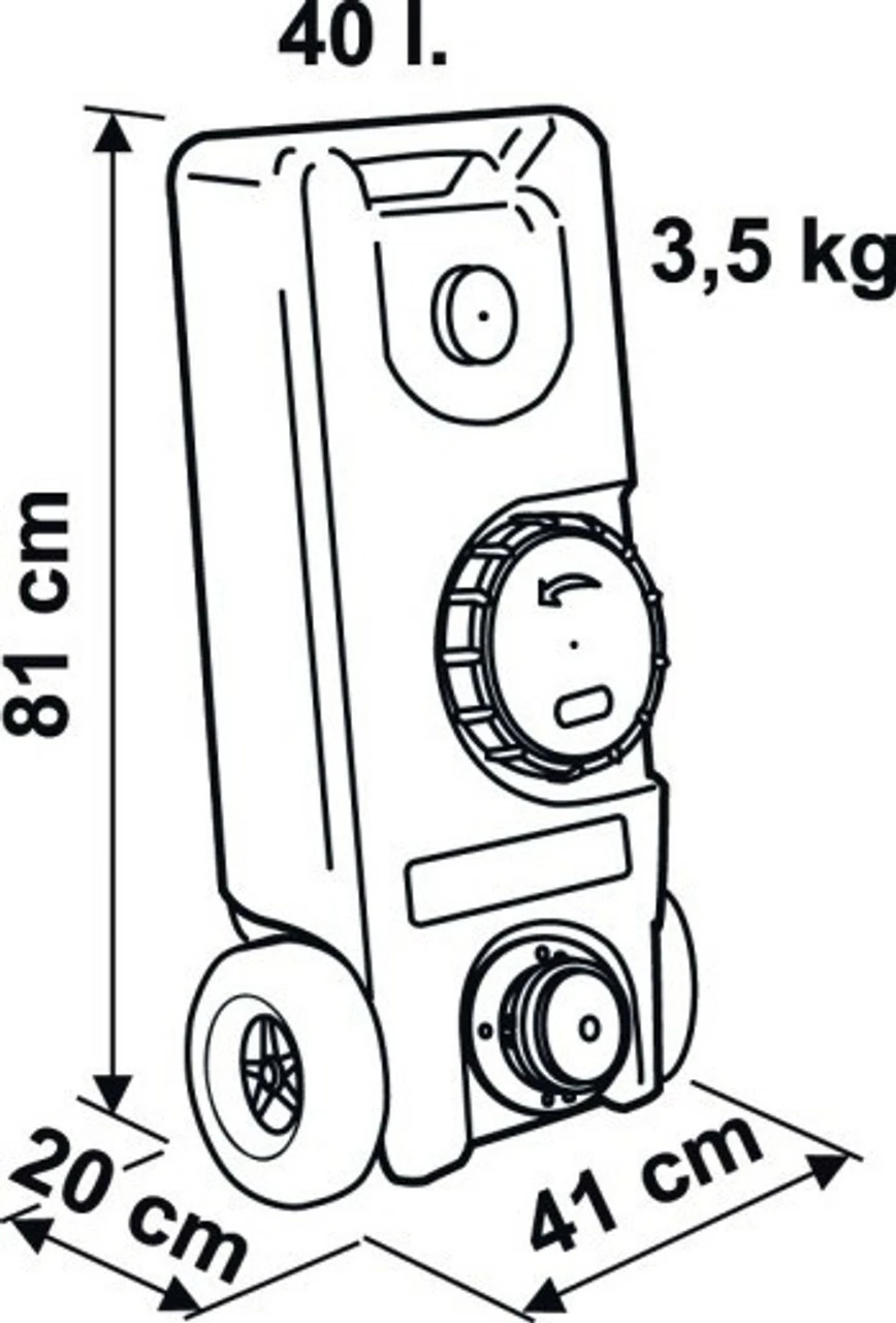 Fiamma 40L Litre Caravan Waste Water Roll Tank 2 Fiamma 40L Litre Caravan Waste Water Roll Tank - Image 2