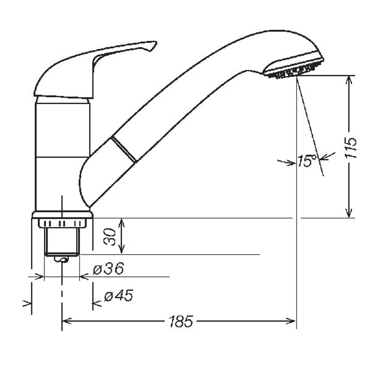 Reich Kama Shower Mixer Tap W/ Julia Showerhead - Chrome 2 Reich Kama Shower Mixer Tap W/ Julia Showerhead - Chrome - Image 2