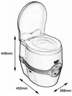Thetford Porta Potti Excellence 565 Portable Camping Toilet - Manual Flush 14 Thetford Porta Potti Excellence 565 Portable Camping Toilet - Manual Flush -Kitchen & Bathroom Equipment Shop Excellence dims 18743.1378982955