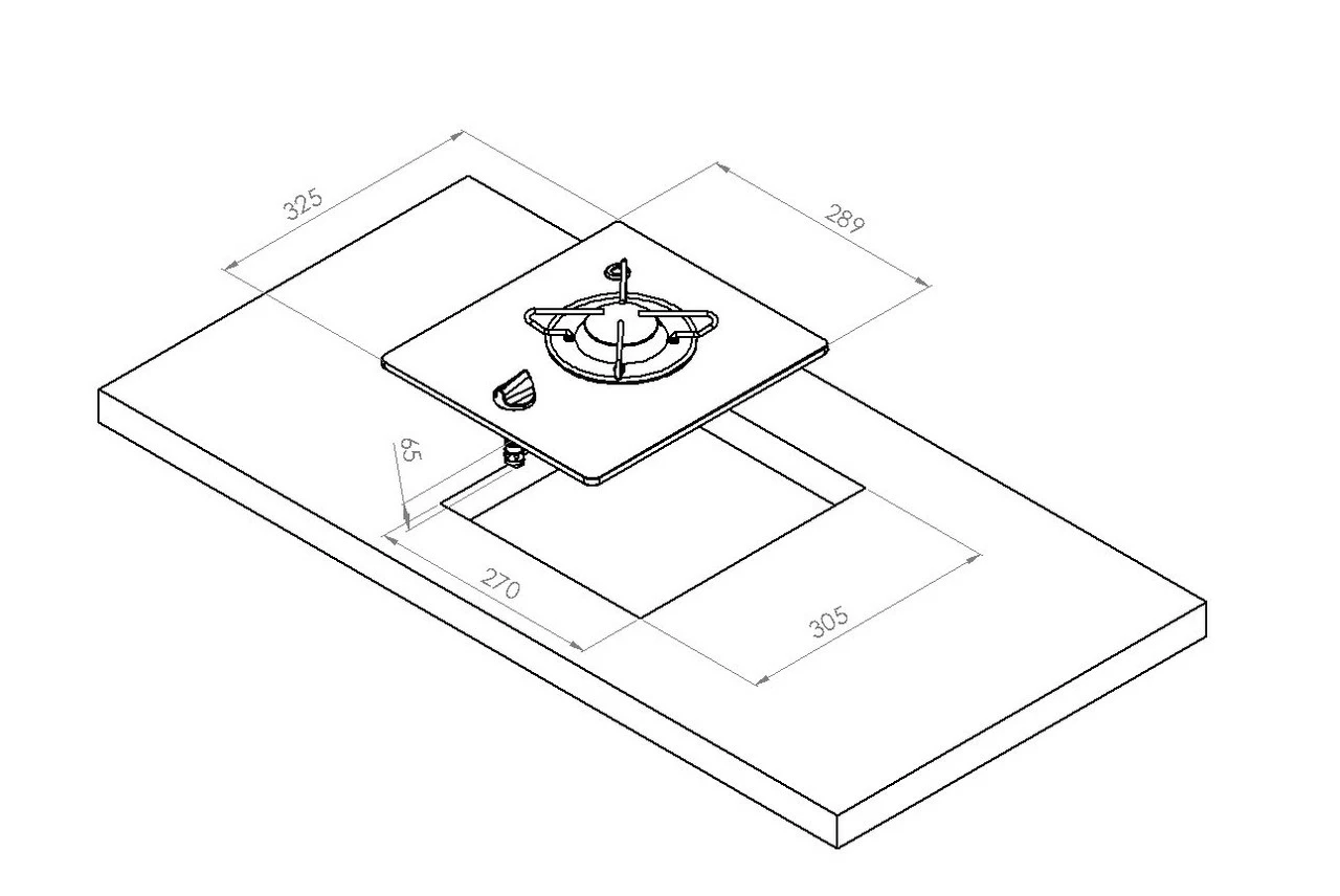 Navy Load Built In Glass Hob Single Burner NL.20000 3 Navy Load Built In Glass Hob Single Burner NL.20000 - Image 3