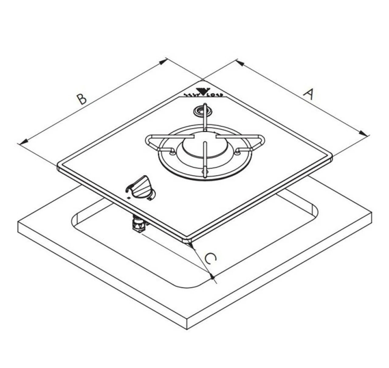Navy Load Built In Glass Hob Single Burner NL.20000 2 Navy Load Built In Glass Hob Single Burner NL.20000 - Image 2