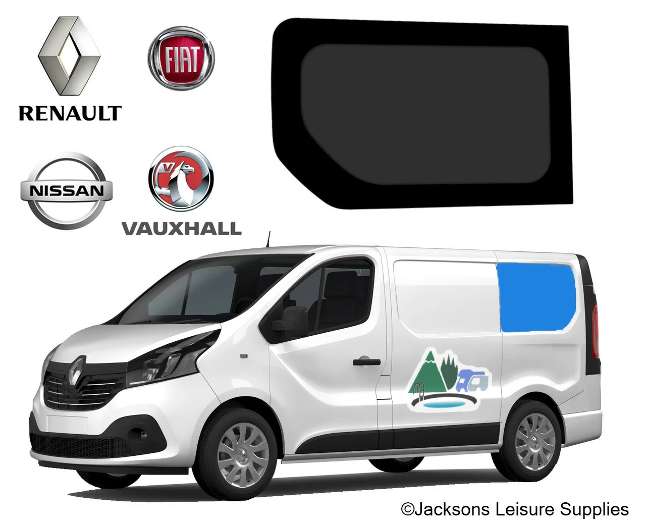 JLS Renault Trafic Vauxhall Vivaro SWB Glass Campervan Window - UK Passenger Side Rear 2 JLS Renault Trafic Vauxhall Vivaro SWB Glass Campervan Window - UK Passenger Side Rear - Image 2