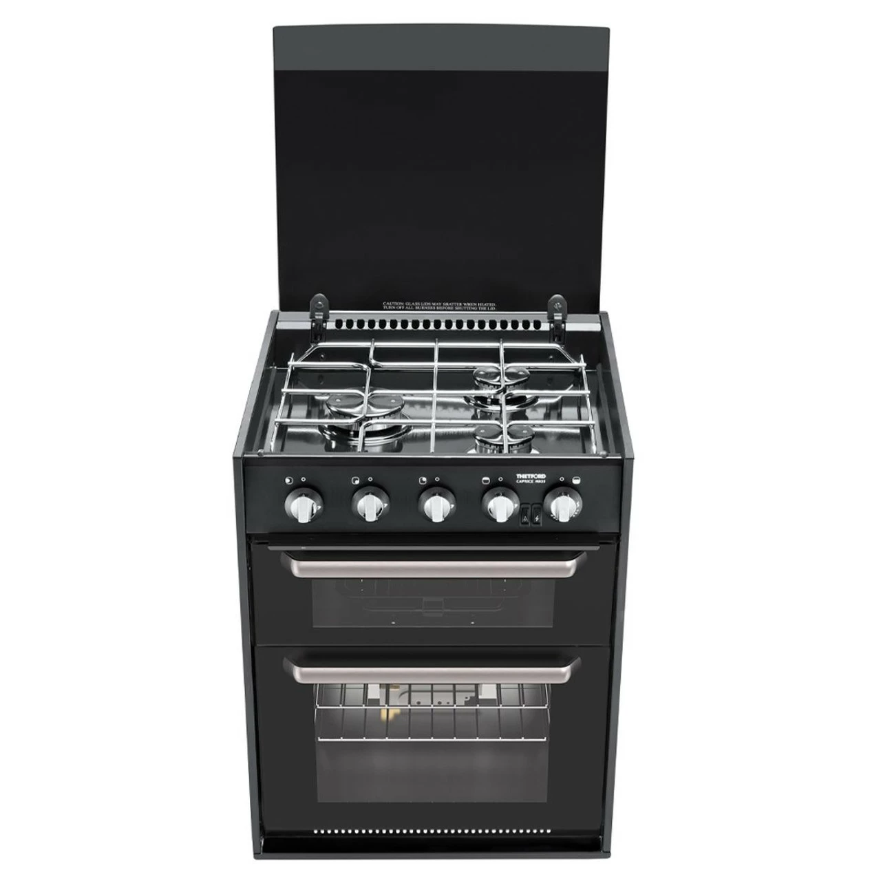 Thetford Caprice 3 Hob Gas Cooker Oven - Without Pan Storage 1 Thetford Caprice 3 Hob Gas Cooker Oven - Without Pan Storage