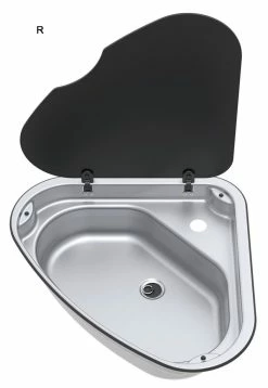 Thetford Spinflo Basic Line Triangular Caravan Sink -Kitchen & Bathroom Equipment Shop Sink Right 01088.1650896299