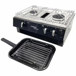 JLS Tasman 4500 2 Burner Hotplate Boat And Caravan Hob And Grill 7 JLS Tasman 4500 2 Burner Hotplate Boat And Caravan Hob And Grill -Kitchen & Bathroom Equipment Shop Tasman Campervan Grill HobTP4500 BK 2 70336.1675337663