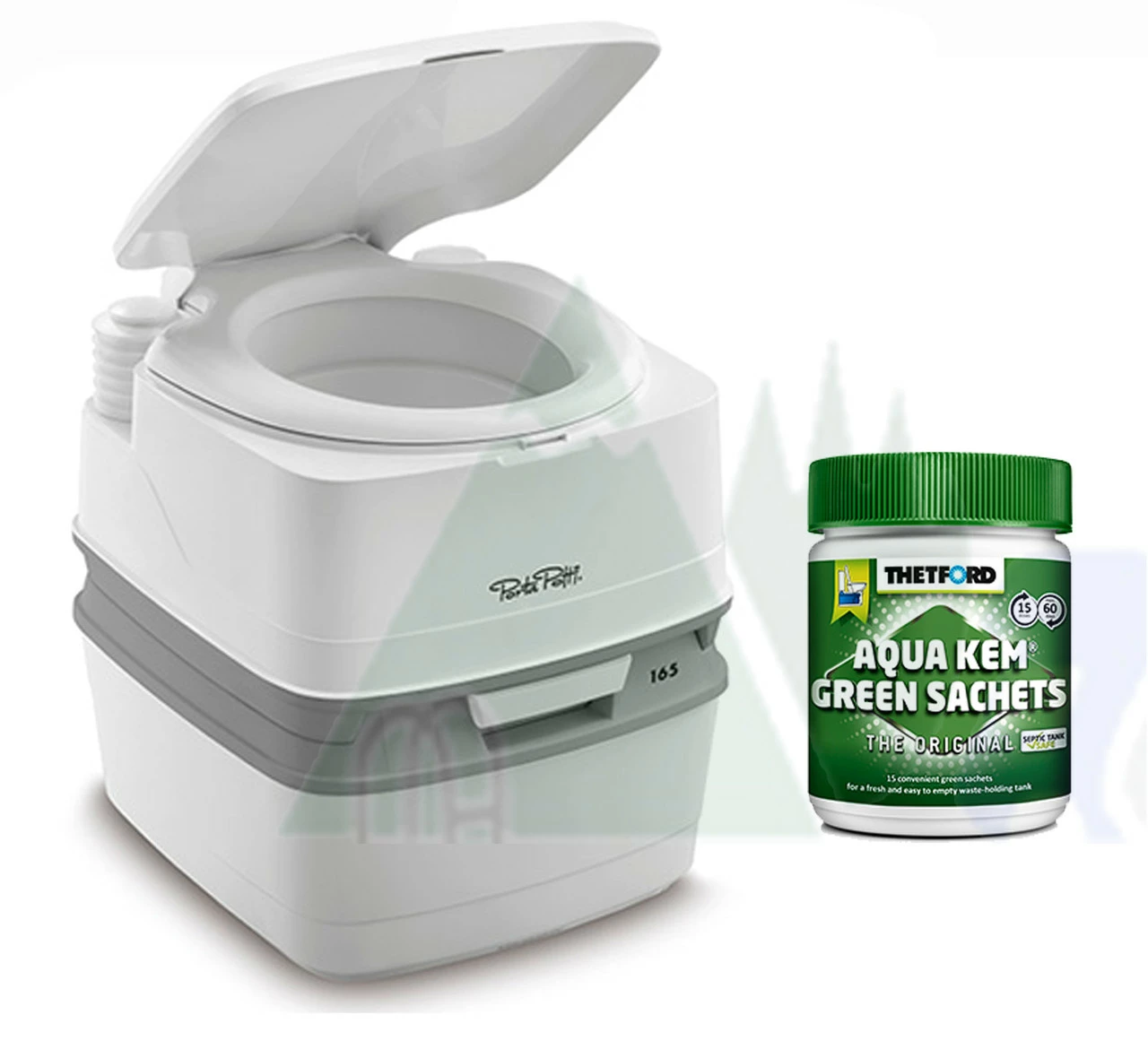 Thetford 165 Porta Potti Toilet & Aqua Kem Sachets 1 Thetford 165 Porta Potti Toilet & Aqua Kem Sachets