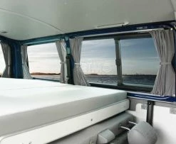 Reimo 5 Piece VW T5 And T6 Campervan Complete Curtain Set And Rail - Tailgate