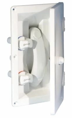 Whale Swim And Rinse External Hot And Cold Mixer Shower With Lockable Door