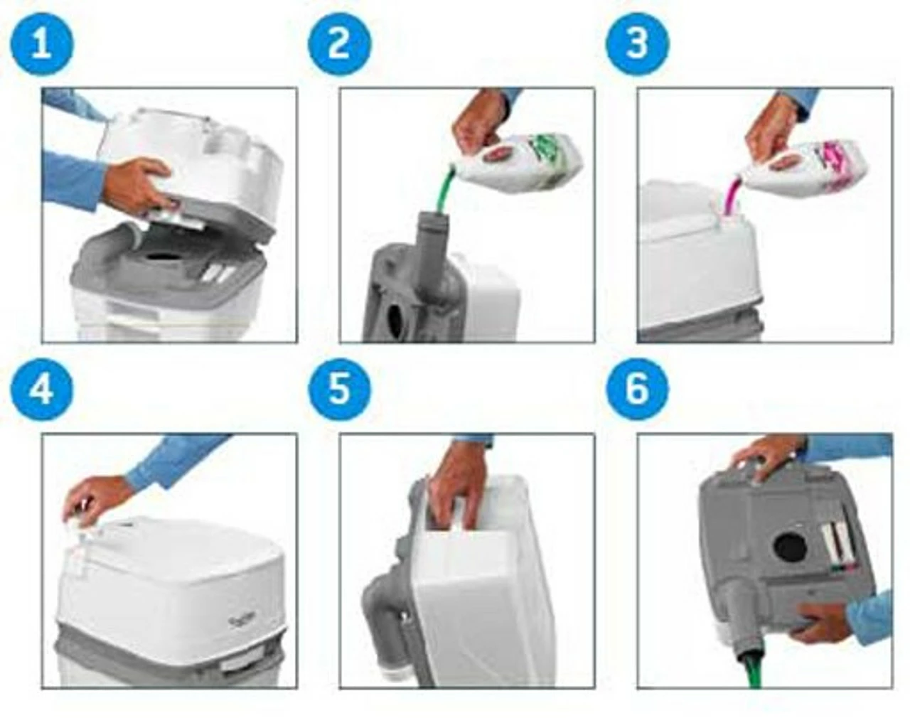 Thetford Porta Potti Portable Camping Toilet Chemicals Triple Pack 2 Thetford Porta Potti Portable Camping Toilet Chemicals Triple Pack - Image 2