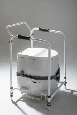 JLS Excellence Electric & Manual Flush Portable Toilet With Folding Mobility Frame 12 JLS Excellence Electric & Manual Flush Portable Toilet With Folding Mobility Frame -Kitchen & Bathroom Equipment Shop excellence closed frame 80861.1398760963