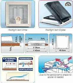 Fiamma Crystal Caravan Roof Light Vent 400 X 400 7 Fiamma Crystal Caravan Roof Light Vent 400 X 400 -Kitchen & Bathroom Equipment Shop fiamma vent diagram 62974 80558.1659360304