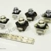 JLS Ltd 3 Pack Of Caravan Mini Push Button Door Handle And Catch