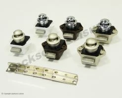 JLS Ltd 3 Pack Of Caravan Mini Push Button Door Handle And Catch