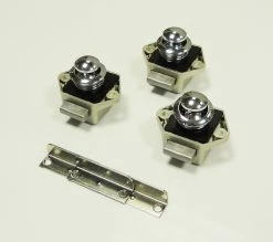 JLS Ltd 3 Pack Of Caravan Mini Push Button Door Handle And Catch -Kitchen & Bathroom Equipment Shop nic chr 42789.1415018721