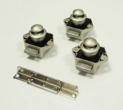 JLS Ltd 3 Pack Of Caravan Mini Push Button Door Handle And Catch -Kitchen & Bathroom Equipment Shop nic nic 48630.1415019127
