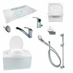 JLS Shower And Bathroom Kit - C403 Toilet, Shower, Sink And Tray Kit For Campervan Conversions