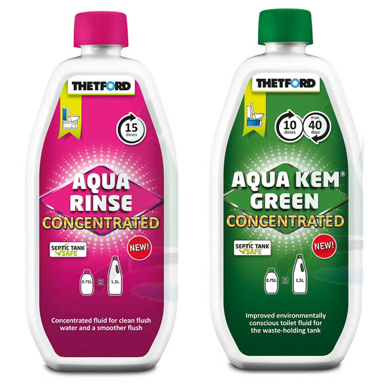 Thetford Aqua Kem Porta Potti Pink & Green Eco Friendly Concentrate Chemical Duo Pack 2 Thetford Aqua Kem Porta Potti Pink & Green Eco Friendly Concentrate Chemical Duo Pack - Image 2