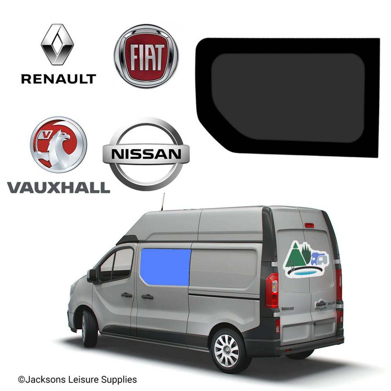 JLS Renault Trafic Vauxhall Vivaro Sliding Glass Campervan Window - UK Passenger Side 1 JLS Renault Trafic Vauxhall Vivaro Sliding Glass Campervan Window - UK Passenger Side