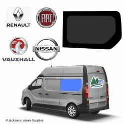 JLS Renault Trafic Vauxhall Vivaro LWB Glass Campervan Window - UK Passenger Side Rear