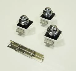 JLS Ltd 3 Pack Of Caravan Mini Push Button Door Handle And Catch -Kitchen & Bathroom Equipment Shop wh chr 81128.1415011161